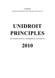 unidroit principles 2010 - International Institute for the Unification of ...