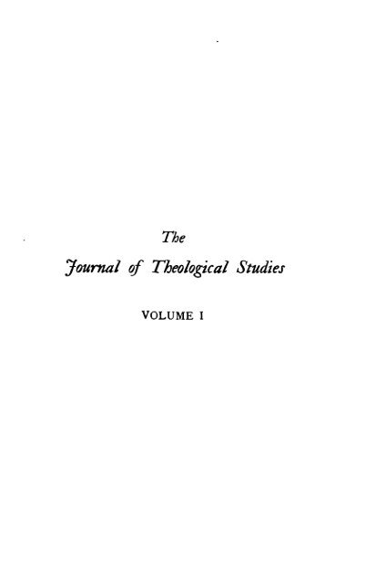 Front Matter (PDF) - Journal of Theological Studies