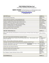 POST-PRODUCTION Rate Card - Black Tie Magazine