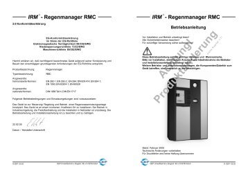 IRM - Regenmanager RMC - DEHOUST GmbH