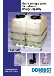 Plastic storage tanks for unlimited storage capacity Food safe