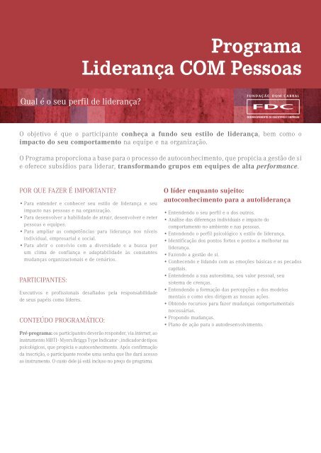 Programa Liderança COM Pessoas