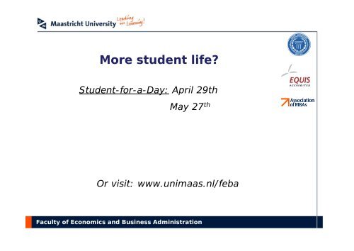 Maastricht University - School of Business and Economics ...