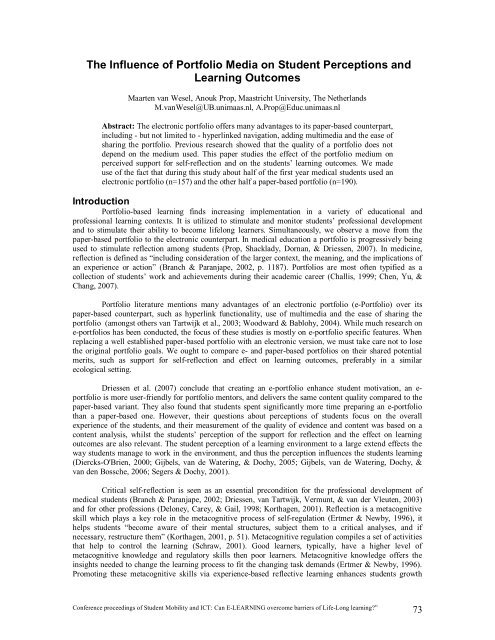 proceedings of Student Mobility and ICT: Can E-LEARNING