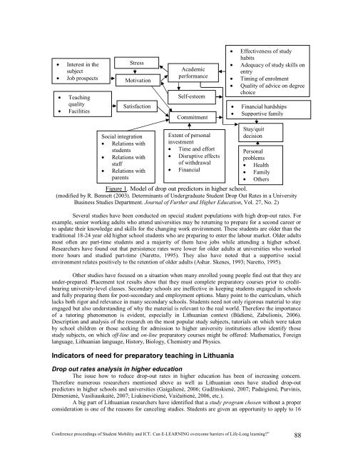 proceedings of Student Mobility and ICT: Can E-LEARNING