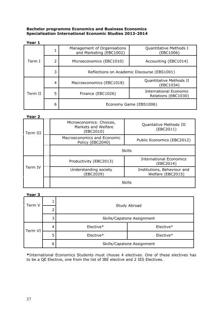 Bachelor EER (OER) 2013-2014 DRAFT - School of Business and ...