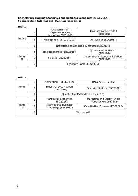 Bachelor EER (OER) 2013-2014 DRAFT - School of Business and ...