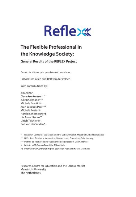 The Flexible Professional in the Knowledge Society: - School of ...