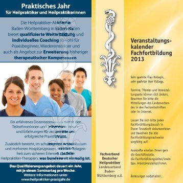 Veranstaltungskalender Fachfortbildung 2013