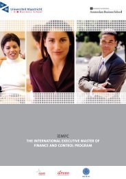 the international executive master of finance and control program