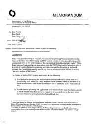 Memorandum from Julie Williams, Acting Comptroller of the ... - FDIC