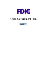 Open Government Plan - FDIC