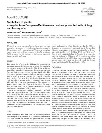 PLANT CULTURE - Journal of Experimental Botany
