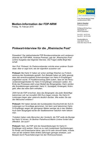 100219- Pi Interview für die Rheinische Post - FDP-NRW