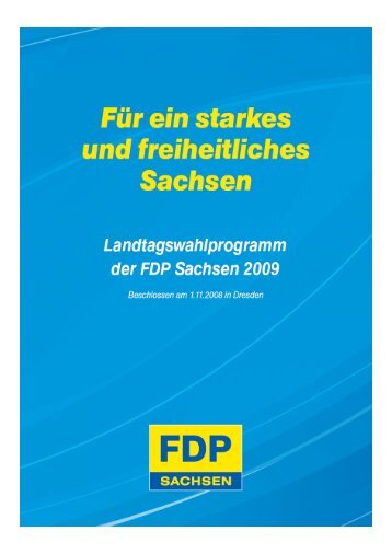 Steuern/Umwelt/Kultur/Medien/Ehrenamt - FDP Sachsen