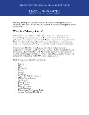 what is a primary source