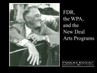 FDR, the WPA, and the New Deal Arts Programs - Franklin D ...