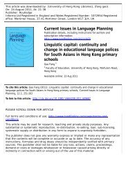 Linguistic capital: continuity and change in educational language ...