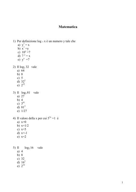 Matematica