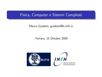 Fisica computazionale - INFN Sezione di Ferrara