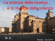 La scienza della musica… - INFN Sezione di Ferrara