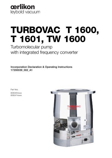 TURBOVAC T 1600, T 1601, TW 1600