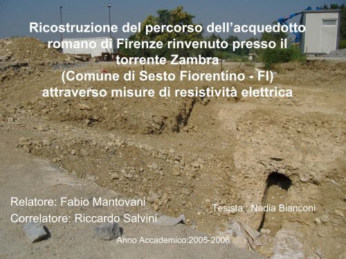 Ricostruzione del percorso dell'acquedotto romano di Firenze ...