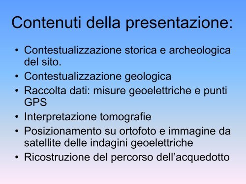 Ricostruzione del percorso dell'acquedotto romano di Firenze ...