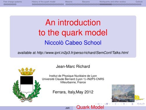 An introduction to the quark model