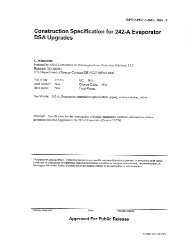 Construction Specification for 242-A Evaporator DSA Upgrades