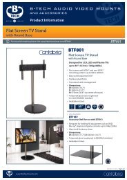 BTF801 Flat Screen TV Stand - B-Tech Audio Video Mounts and ...