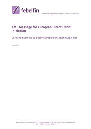 XML Message for European Direct Debit Initiation - Febelfin