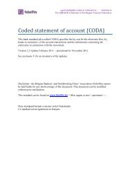 Coded statement of account (CODA) - Febelfin