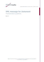 XML message for statement - Implementation Guidelines ... - Febelfin