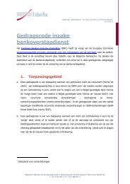 Gedragscode inzake bankoverstapdienst - Febelfin