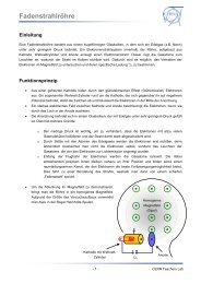 Fadenstrahlröhre - CERN Teaching Materials