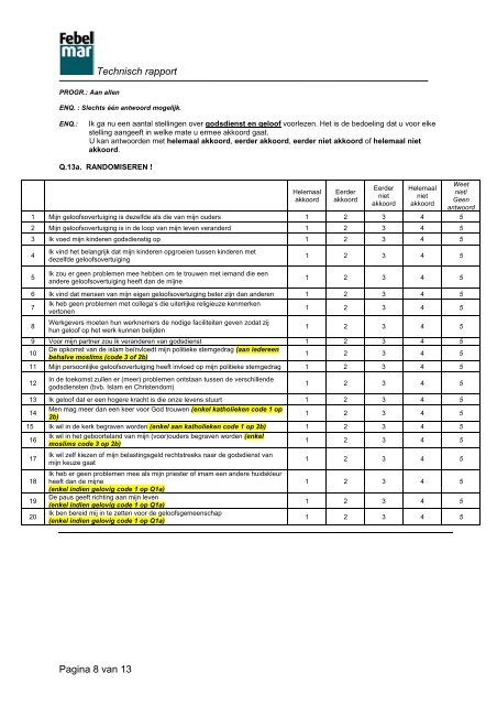 Technisch rapport - Febelmar