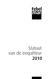 Statuut van de enquêteur - Febelmar