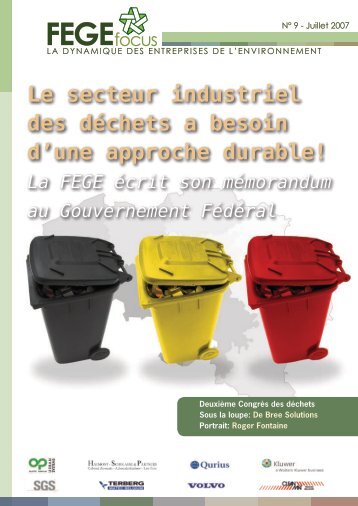 Le secteur industriel des déchets a besoin d'une approche durable!