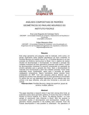 análises compositivas de padrões geométricos do ... - FEC - Unicamp