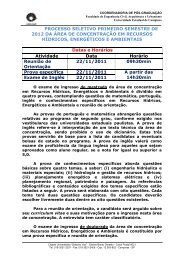 PROCESSO SELETIVO PRIMEIRO SEMESTRE ... - FEC - Unicamp
