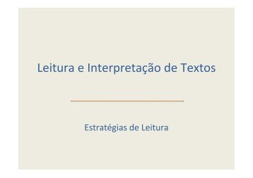 Leitura e Interpretação de Textos