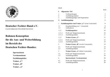 Rahmen-Konzeption - Deutscher Fechter-Bund eV