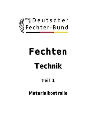 Materialkontrolle - Deutscher Fechter-Bund eV