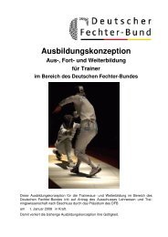 Ausbildungskonzeption - Deutscher Fechter-Bund