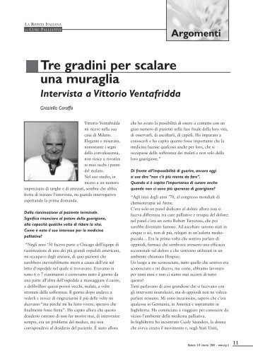 Intervista a Vittorio Ventafridda - Federazione Cure Palliative