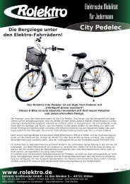 city pedelec.indd - Betronic EDV Großhandel GmbH