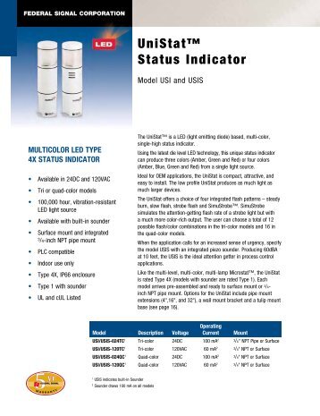 CS_USI USIS_Rev102012.pdf - Federal Signal