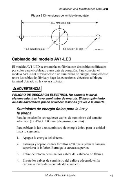 Model AV1-LED Audio-Visual LED Light - Federal Signal