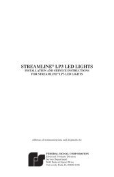 STREAMLINE® LP3 LED LIGHTS - Federal Signal